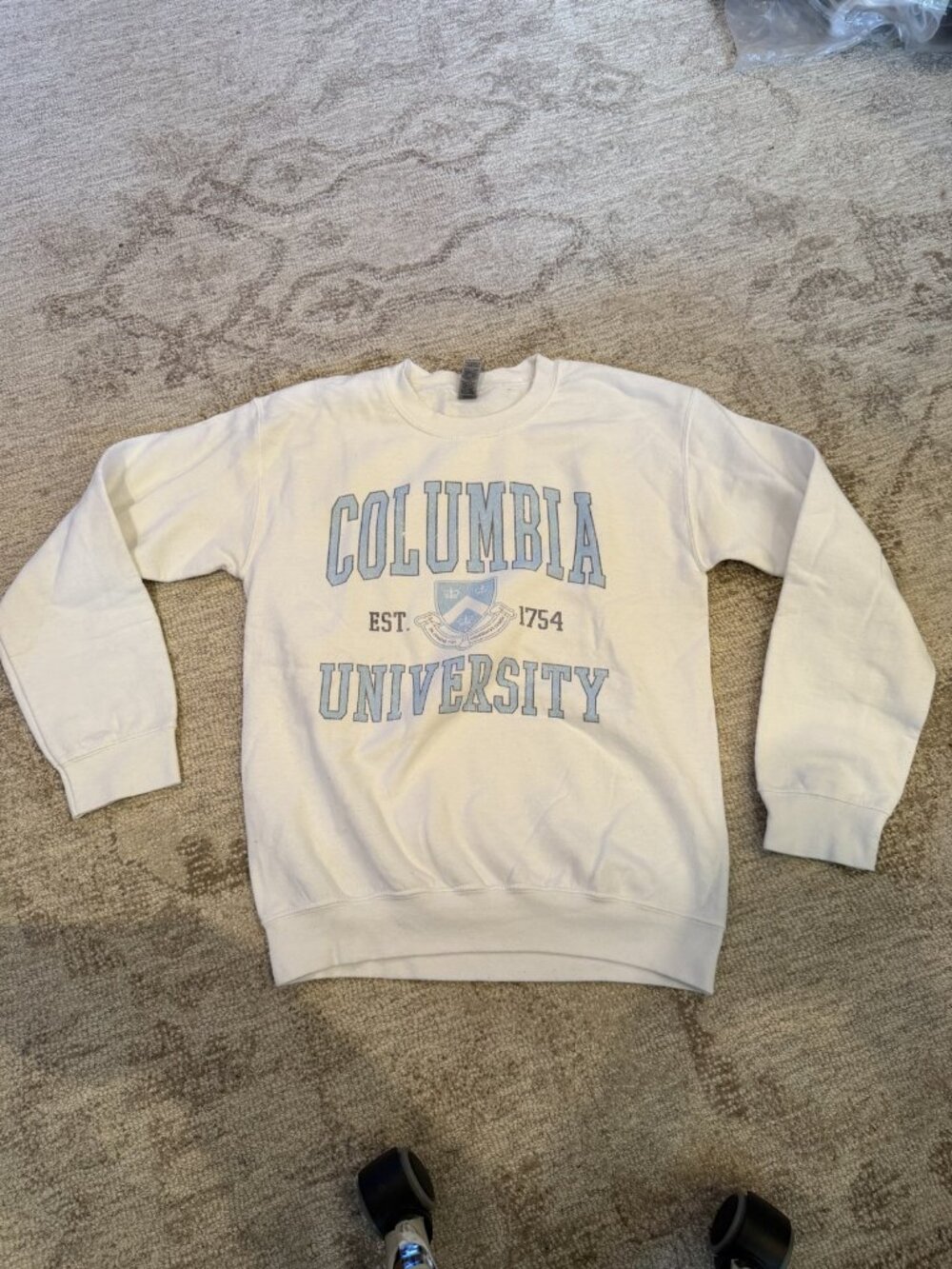 White Columbia University Sweatshirt S NWT